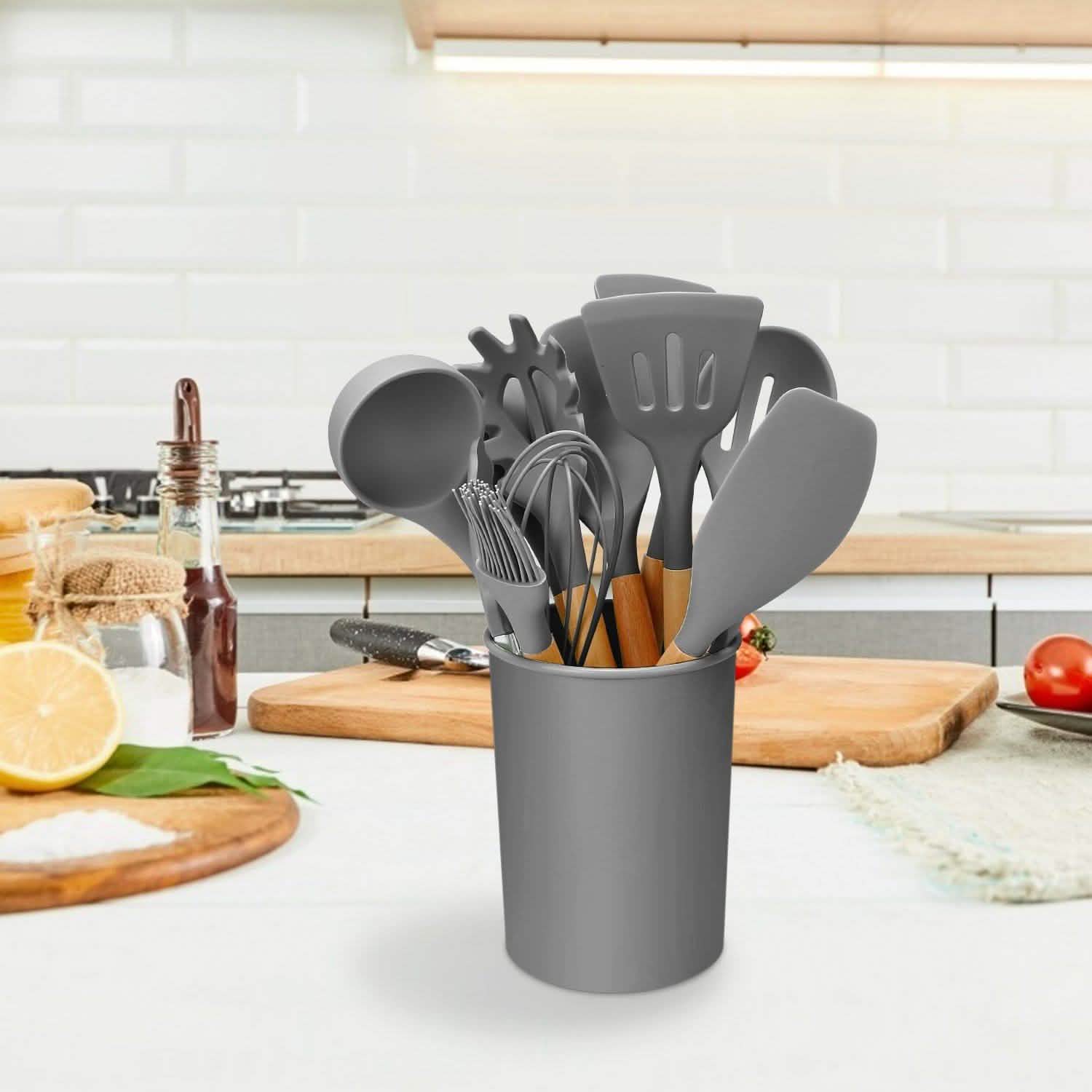 11-Piece: Silicone Cooking Utensil Set