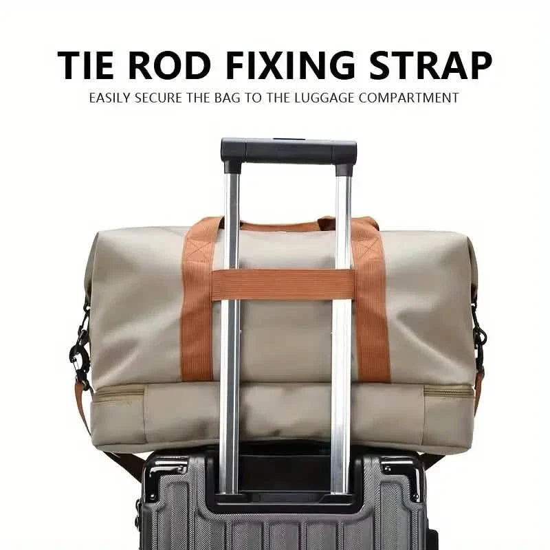 Nylon Duffel Bag for Travel – Large Capacity, Foldable, Shoe Compartment – Men & Women