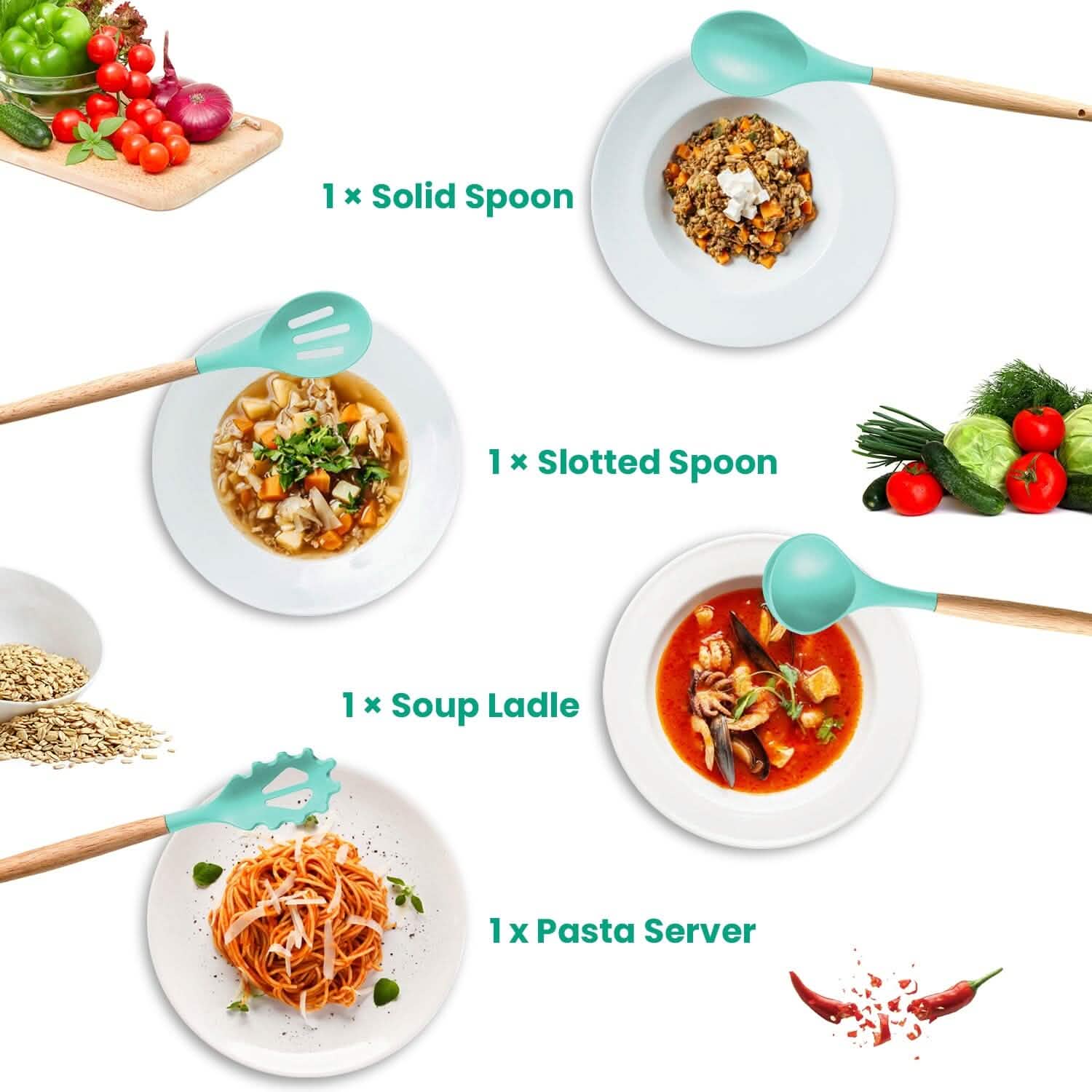 35-Pieces: Kitchen Cooking Utensils Set