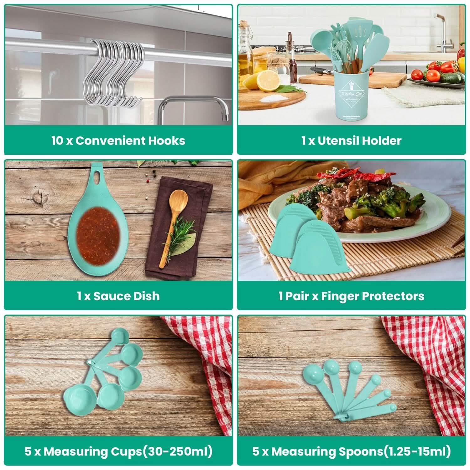 35-Pieces: Kitchen Cooking Utensils Set