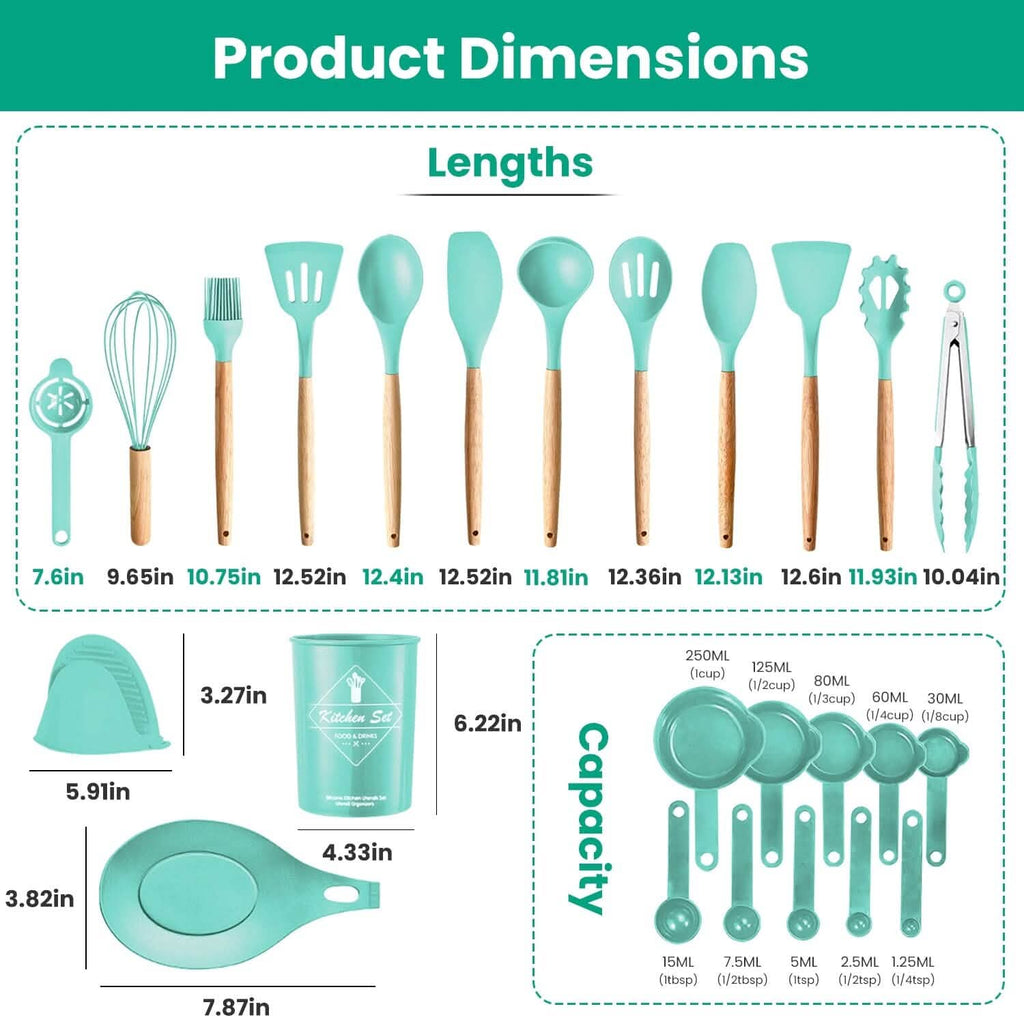 35-Pieces: Kitchen Cooking Utensils Set