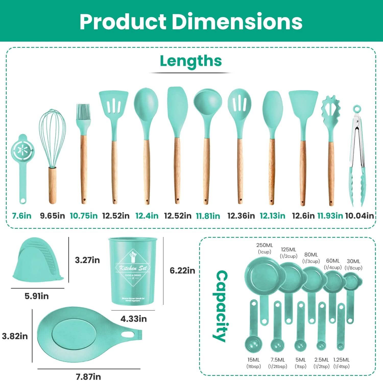 35-Pieces: Kitchen Cooking Utensils Set
