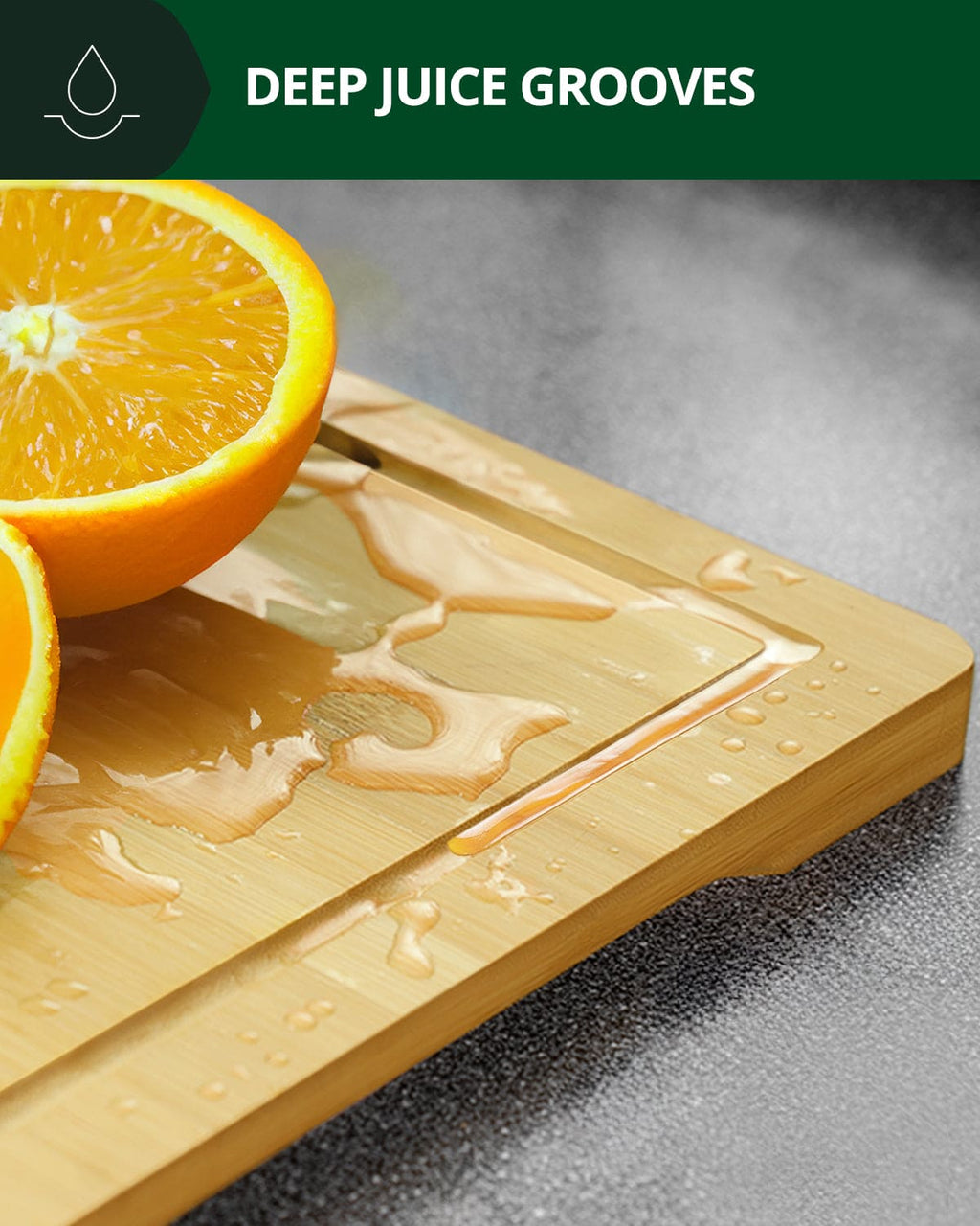 Cutting Board Set of 4 - Eco-Friendly Bamboo Cutting Board Set - Alphamona