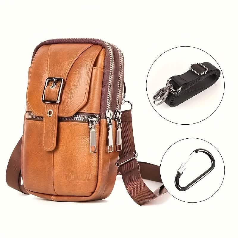 Men’s Genuine Leather Waist Bag Wallet