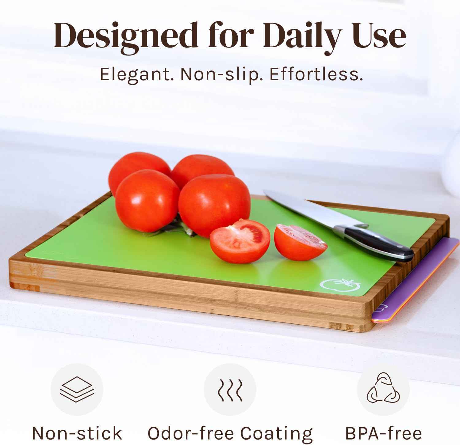 Bamboo Cutting Board - Eco-Friendly Kitchen Essential for All Cooking Needs - Alphamona