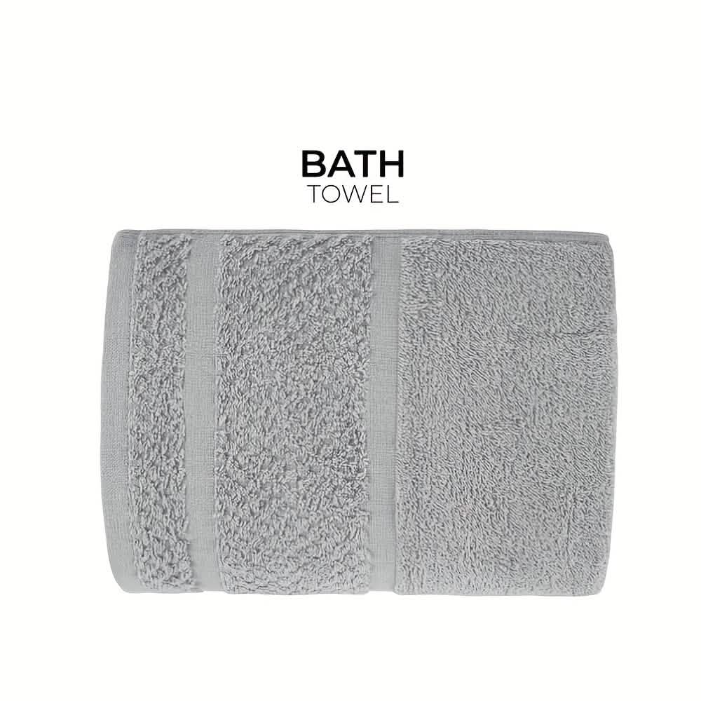 Gray Cotton Bath Towel Set (10–32 pcs)