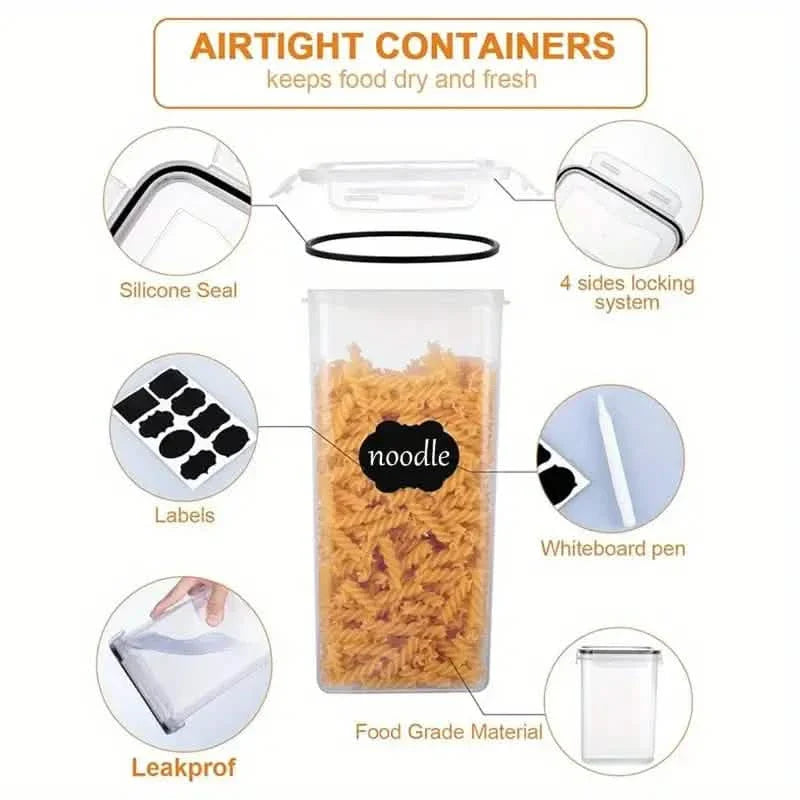 48-Piece Set: Food Storage Container Set, Fresh-Keeping and Easy-to-Secure Lids