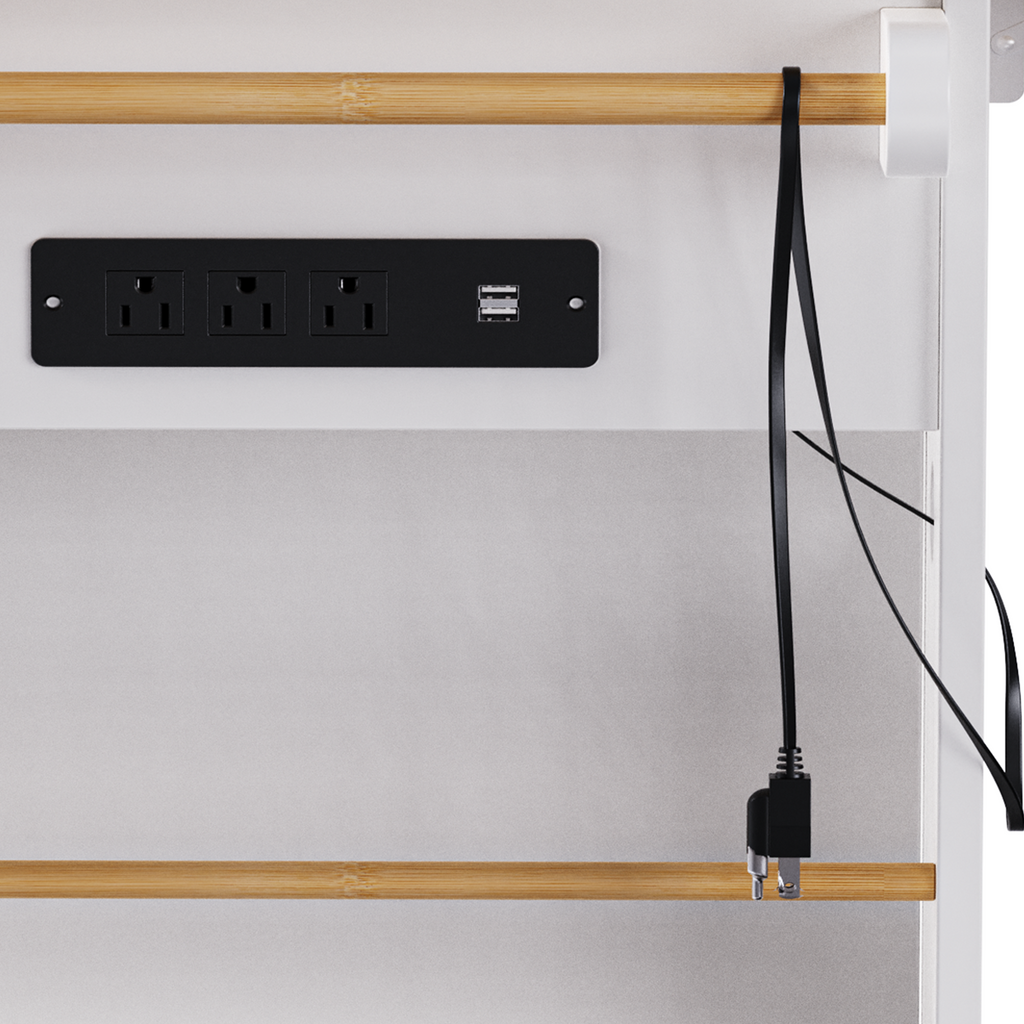 K&K 53 Inch Large Kitchen Island with Bar Stools and Power Outlet - Alphamona