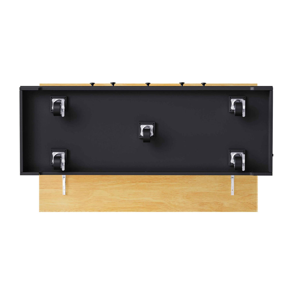 K & K 53 Inch Large Kitchen Island with Bar Stools and Power Outlet - Alphamona