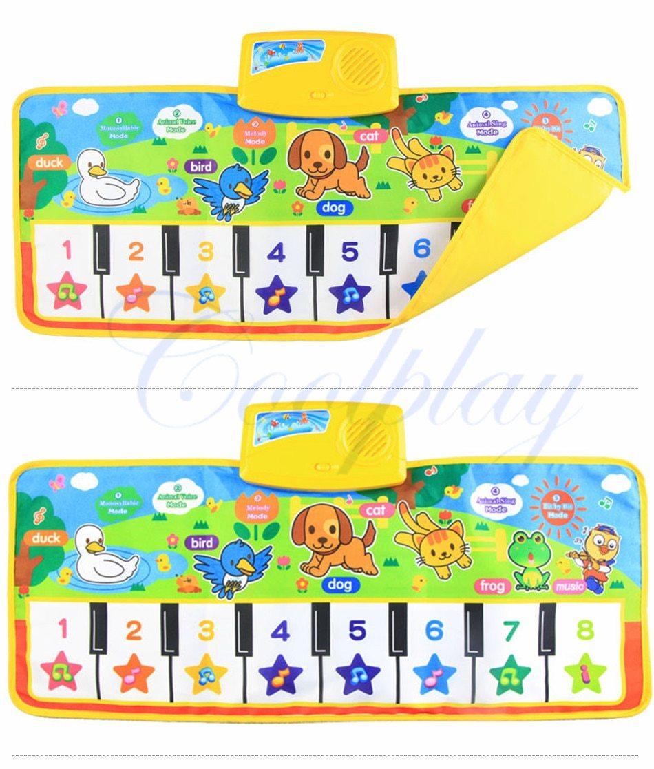 Musical Mat With Animal Voice Baby Piano Playing Carpet.