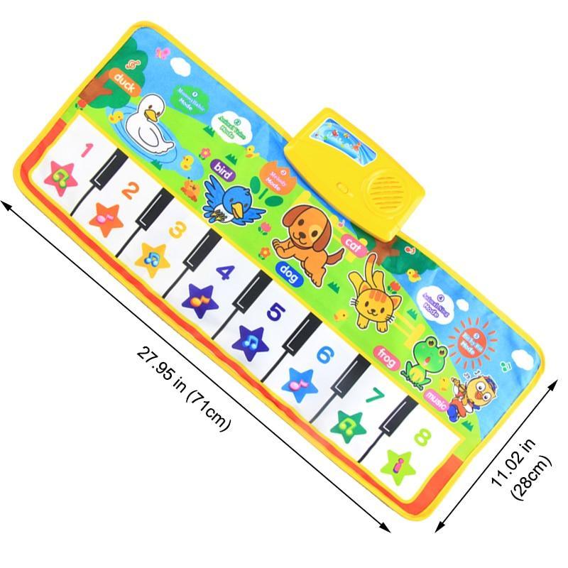 Musical Mat With Animal Voice Baby Piano Playing Carpet.