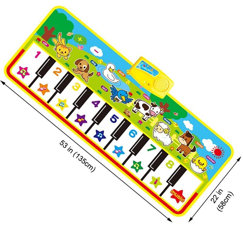 Musical Mat With Animal Voice Baby Piano Playing Carpet.