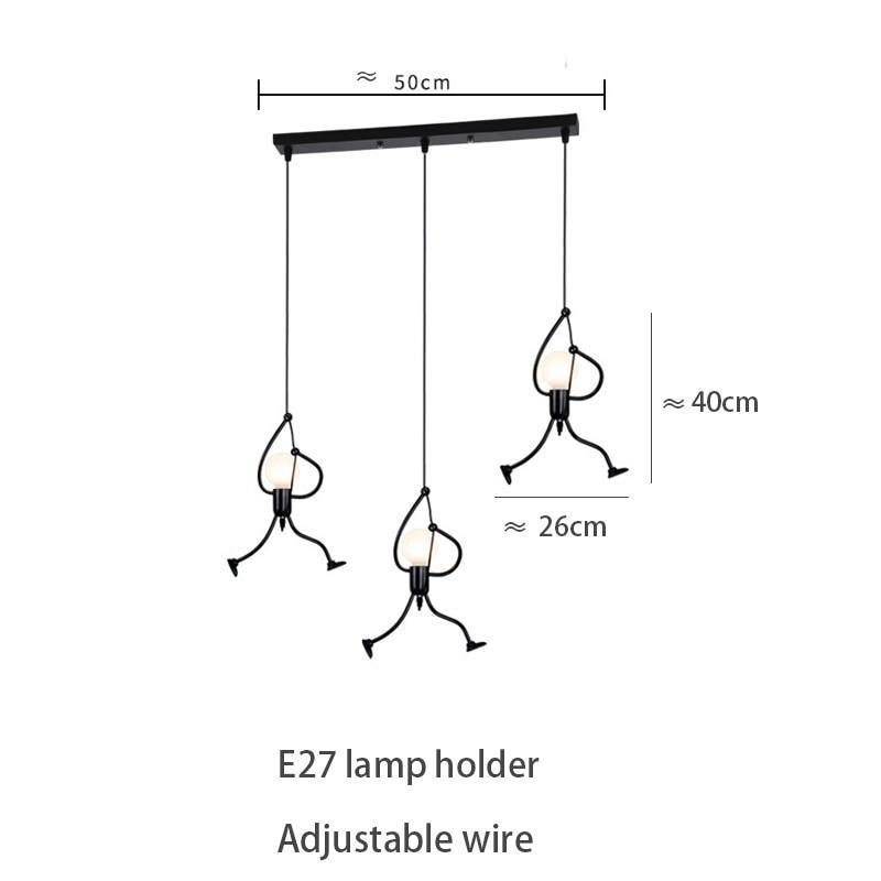 Industrial Metal Pendant Light, Creative Cartoon Ceiling Light Fixture.