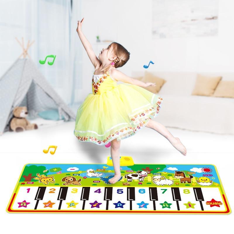 Musical Mat With Animal Voice Baby Piano Playing Carpet.