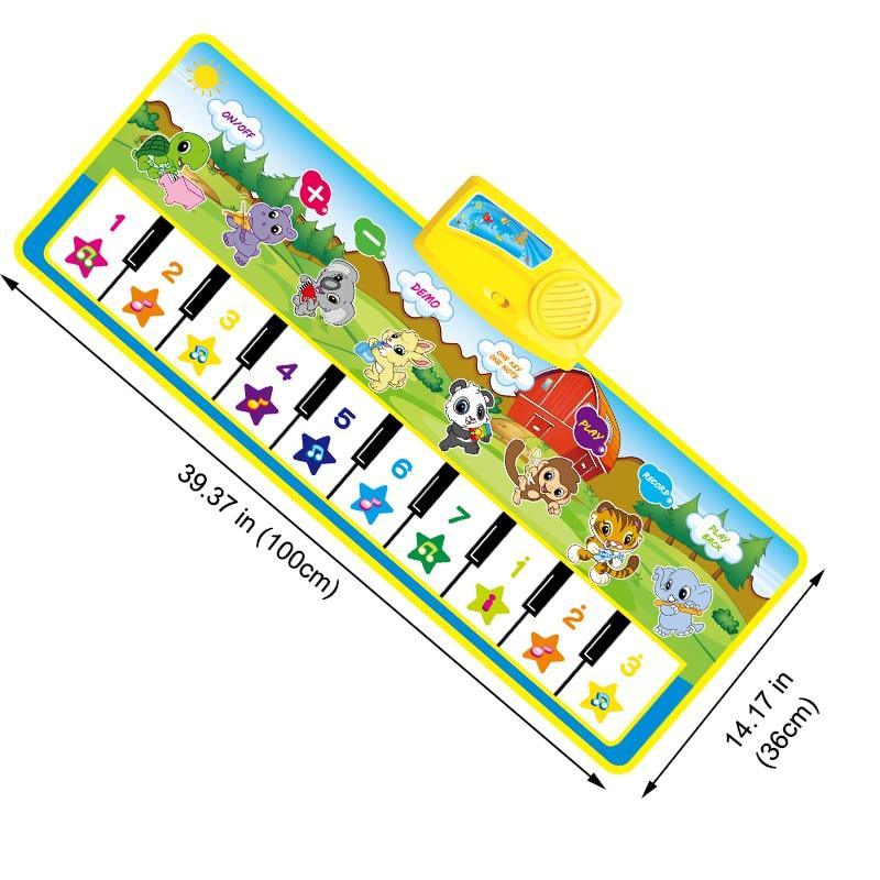 Musical Mat With Animal Voice Baby Piano Playing Carpet.