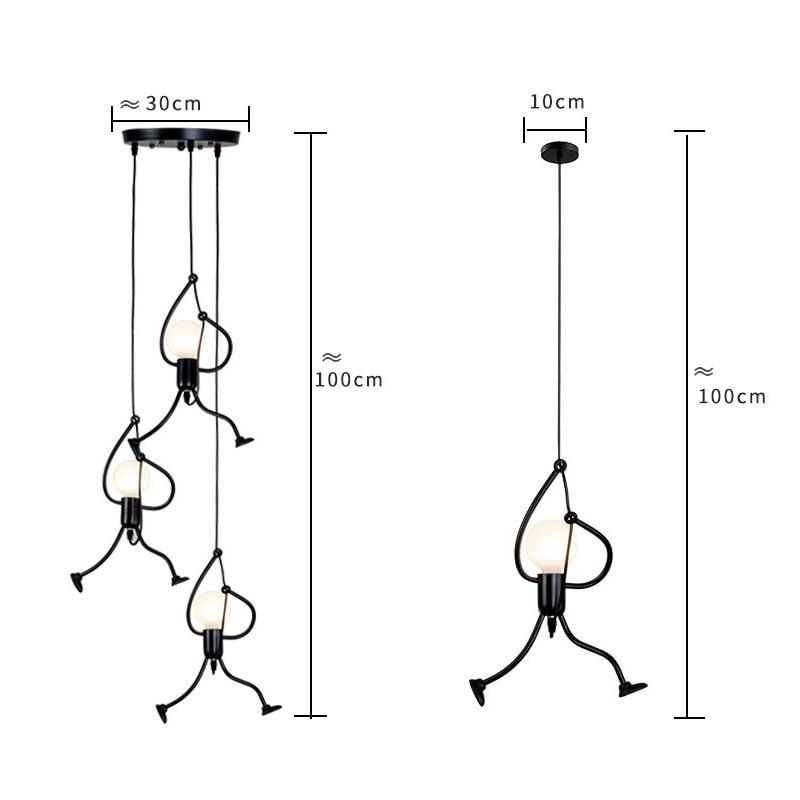 Industrial Metal Pendant Light, Creative Cartoon Ceiling Light Fixture.