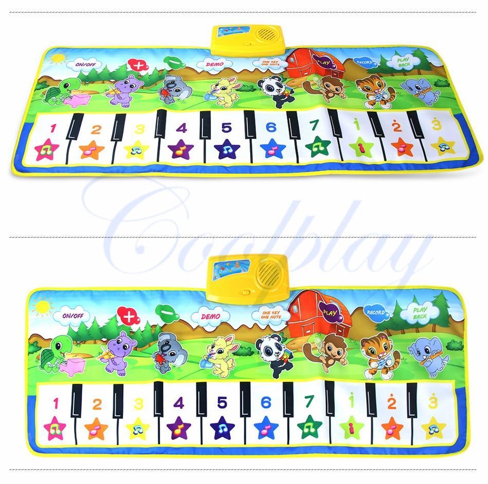 Musical Mat With Animal Voice Baby Piano Playing Carpet.