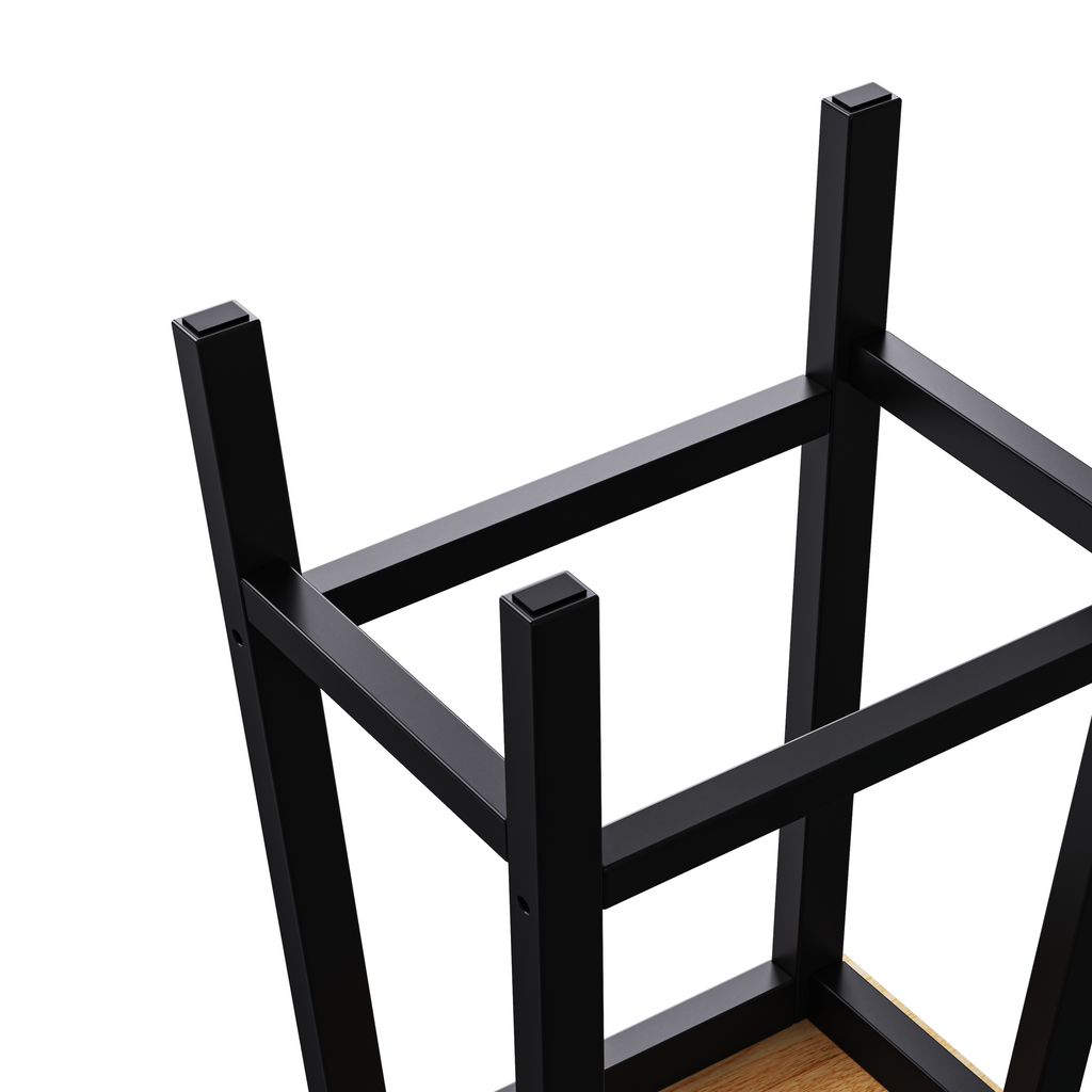 K & K 53 Inch Large Kitchen Island with Bar Stools and Power Outlet - Alphamona