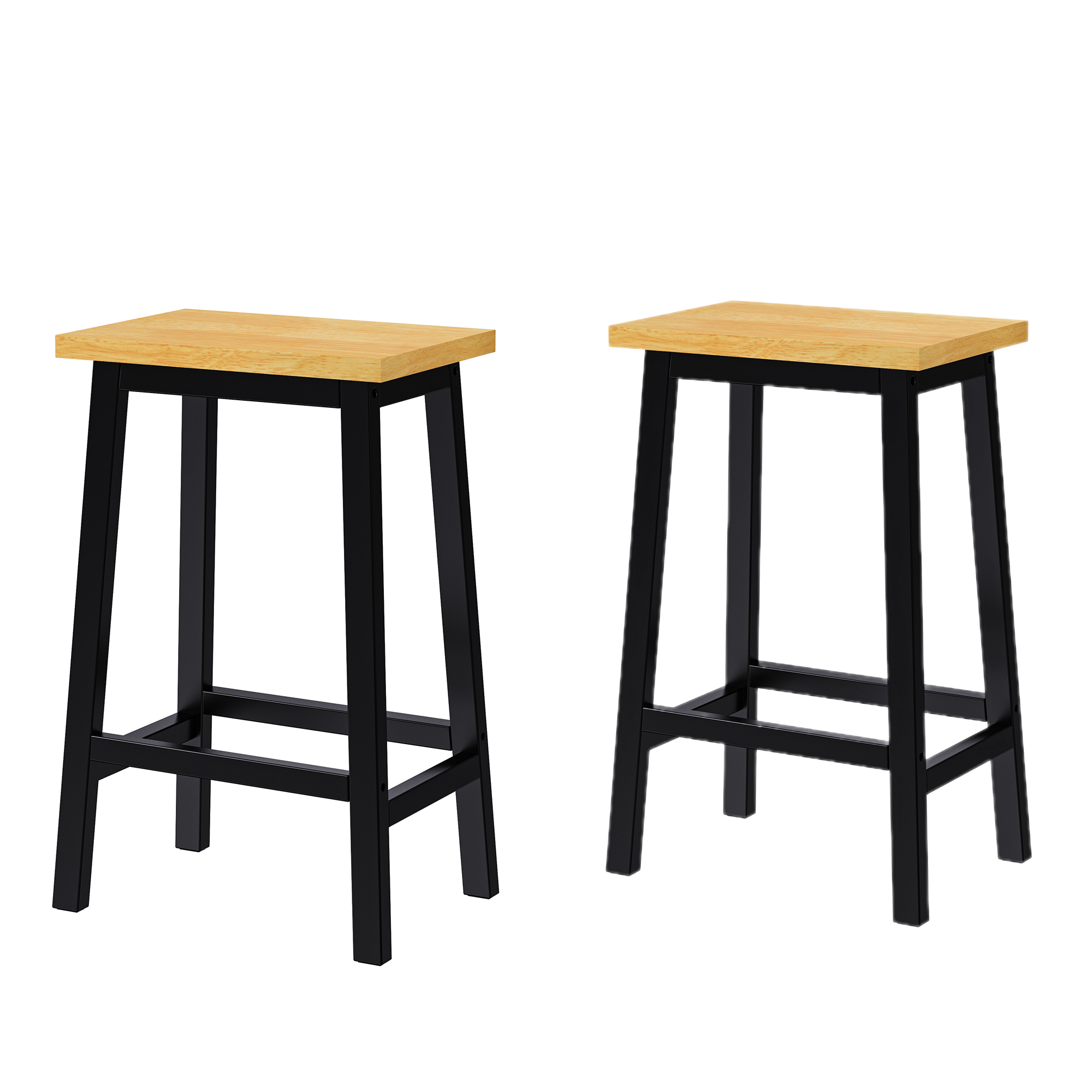 K & K 53 Inch Large Kitchen Island with Bar Stools and Power Outlet - Alphamona