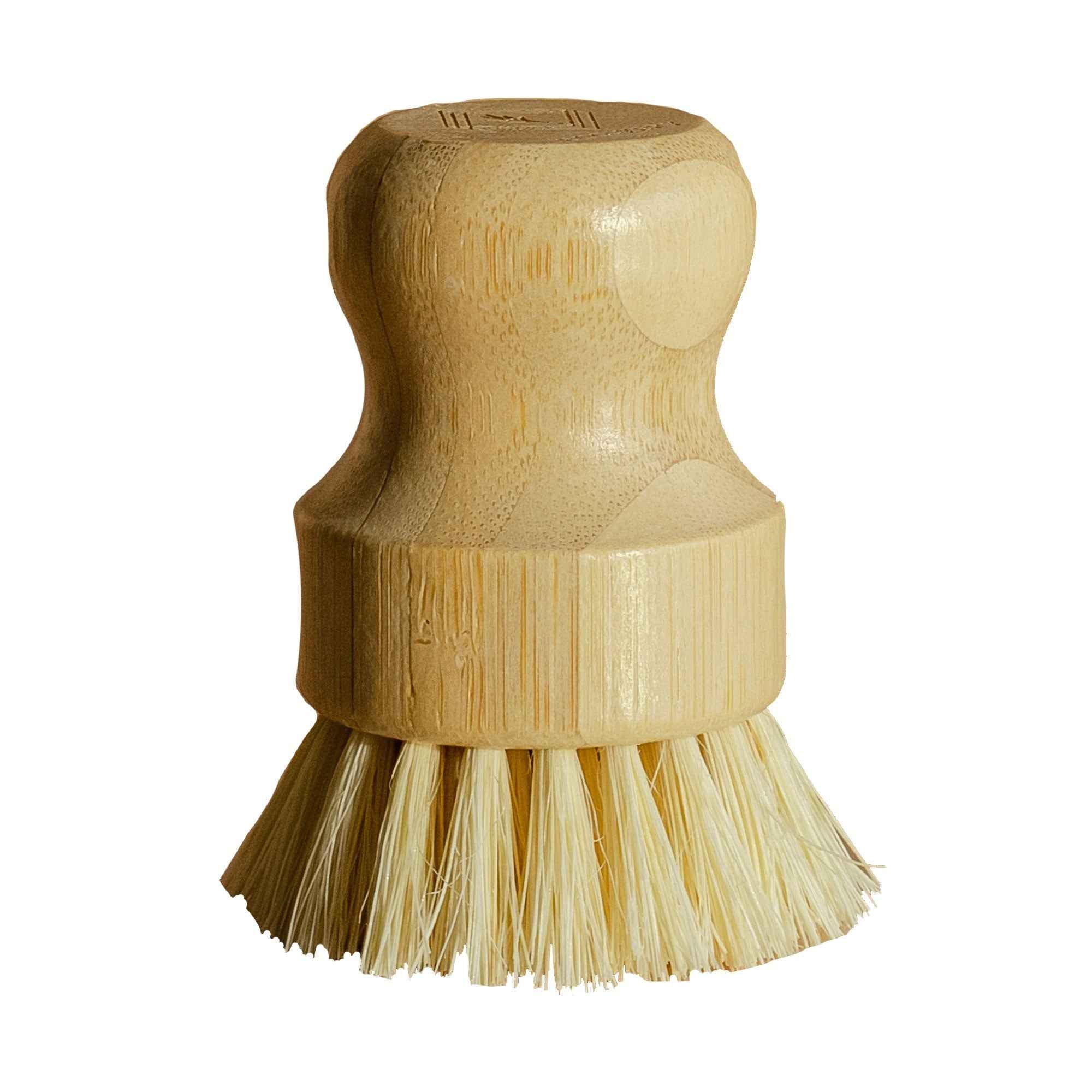 Bamboo Dish Brush with Firm Bristles for Eco-Friendly Cleaning of Dishes, Pans, and Produce - Alphamona