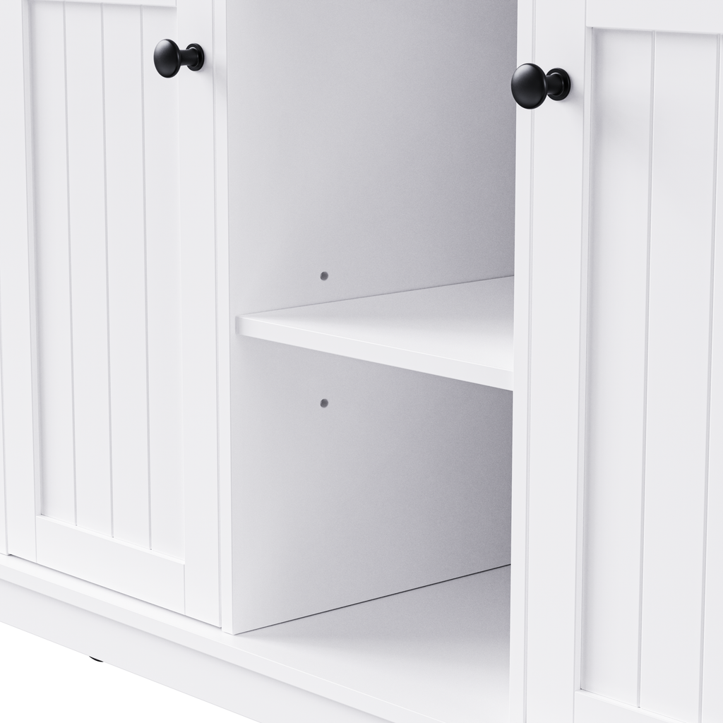 K&K 53 Inch Large Kitchen Island with Bar Stools and Power Outlet - Alphamona