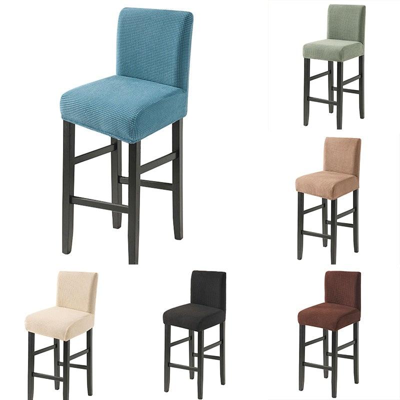 Chair Cover for Hotels Parties Kitchens Banquets Solid Color High Stool Cover