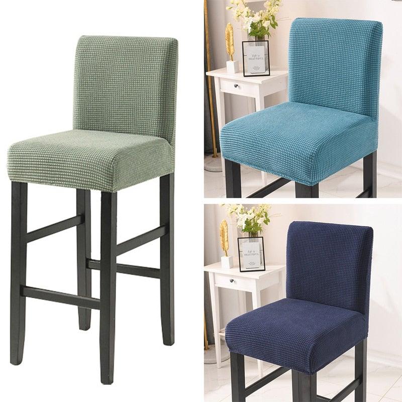 Chair Cover for Hotels Parties Kitchens Banquets Solid Color High Stool Cover