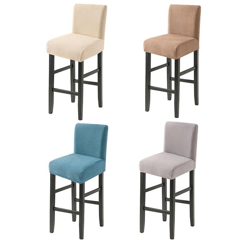 Chair Cover for Hotels Parties Kitchens Banquets Solid Color High Stool Cover