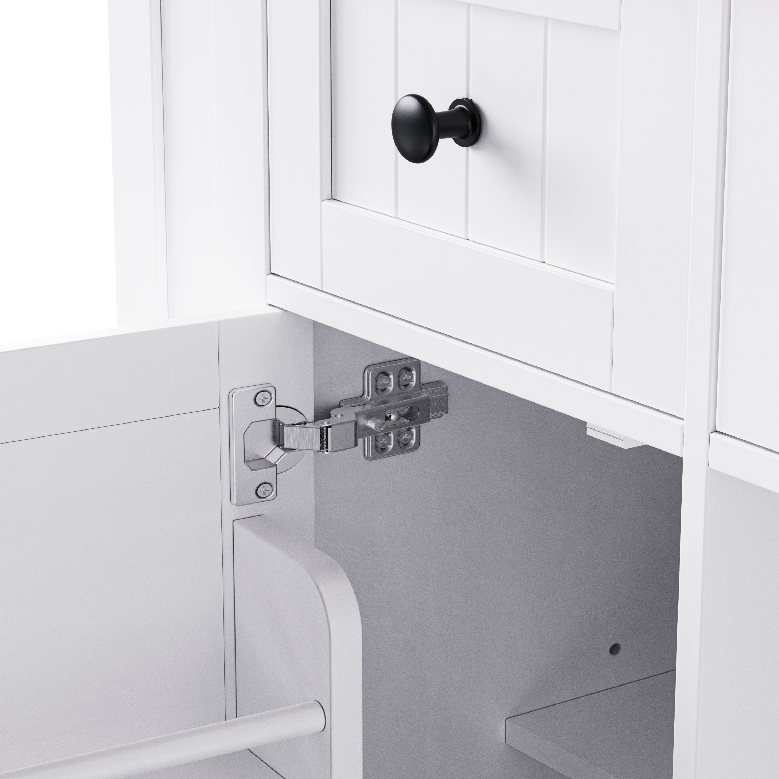 K&K 53 Inch Large Kitchen Island with Bar Stools and Power Outlet - Alphamona