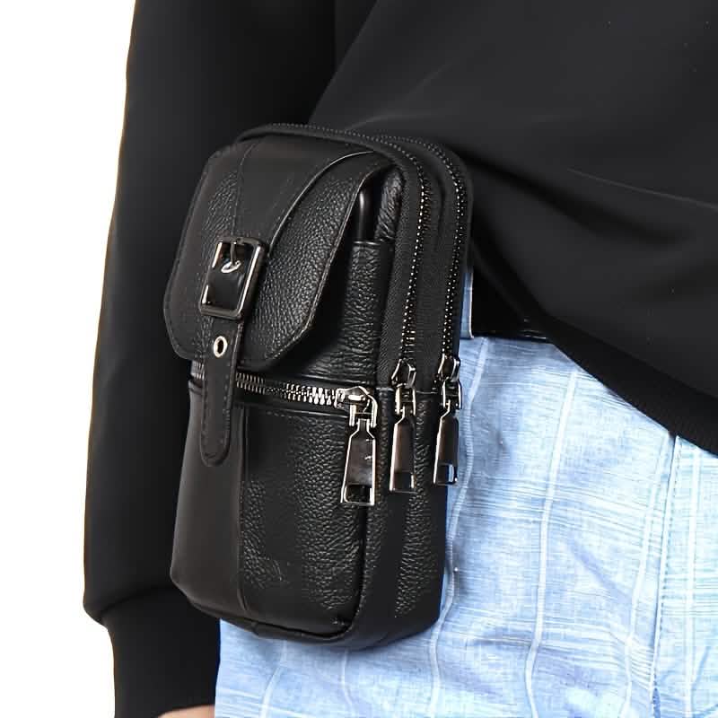 Men’s Genuine Leather Waist Bag Wallet
