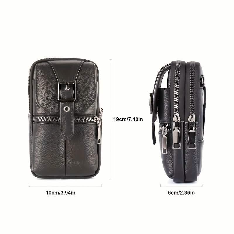 Men’s Genuine Leather Waist Bag Wallet