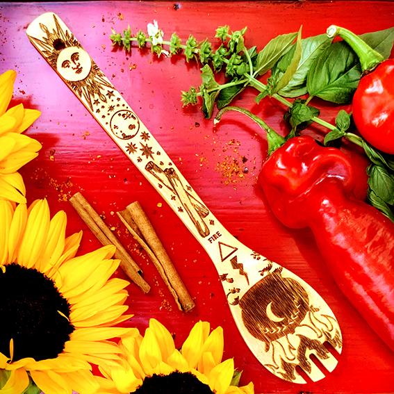 5 Elements Bamboo Kitchen Utensils Set for a Stylish Culinary Experience - Alphamona