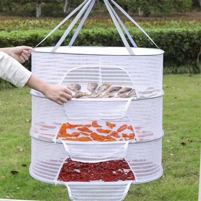 Fishing Net Hanging Dryer Bag Mesh Clothes Drying Basket Rack