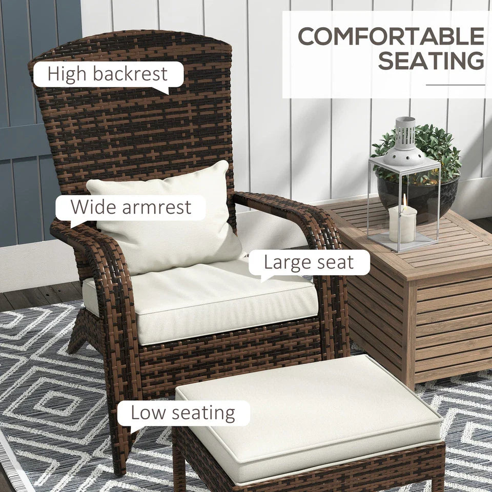 Moore Rattan Adirondack Chair for Outdoor Comfort and Style - Alphamona