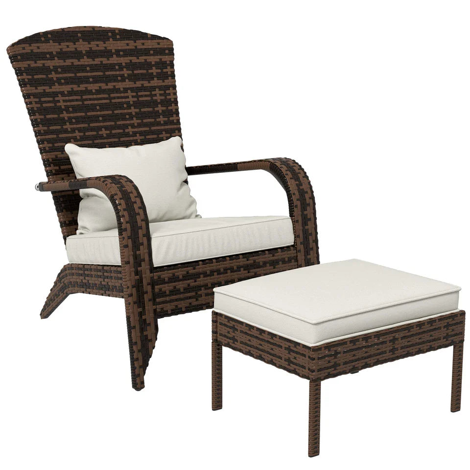 Moore Rattan Adirondack Chair for Outdoor Comfort and Style - Alphamona