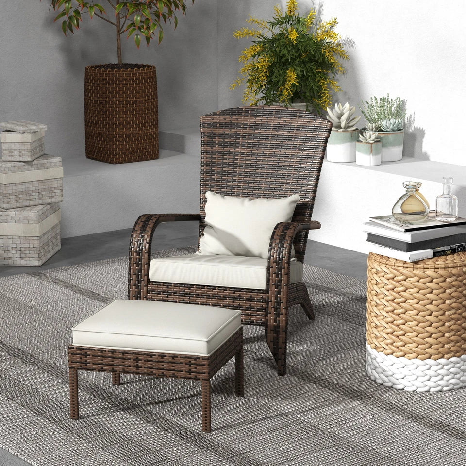 Moore Rattan Adirondack Chair for Outdoor Comfort and Style - Alphamona